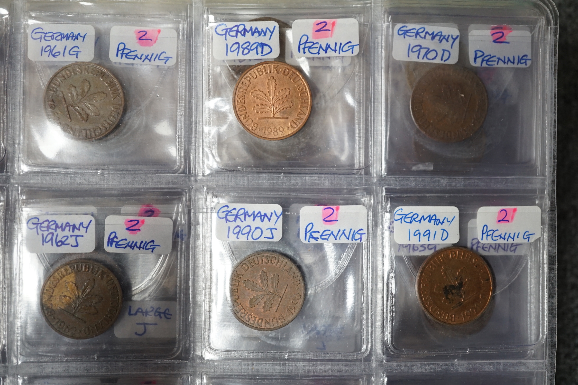 Two albums of various German coins